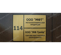 Табличка с номером офиса